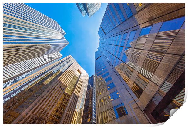 Financial district skyline and modern architecture Print by Elijah Lovkoff