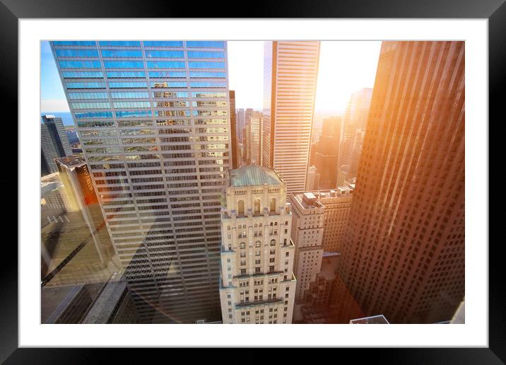 Skyline of Toronto financial district Framed Mounted Print by Elijah Lovkoff