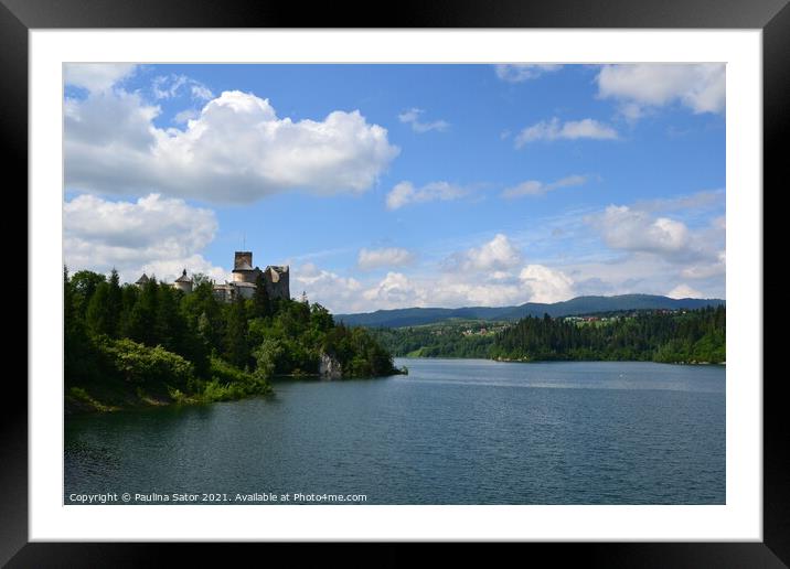 Lake Czorsztyn and castle in Niedzica. Poland Framed Mounted Print by Paulina Sator