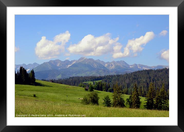 Tatra Mountains panorama. Poland Framed Mounted Print by Paulina Sator