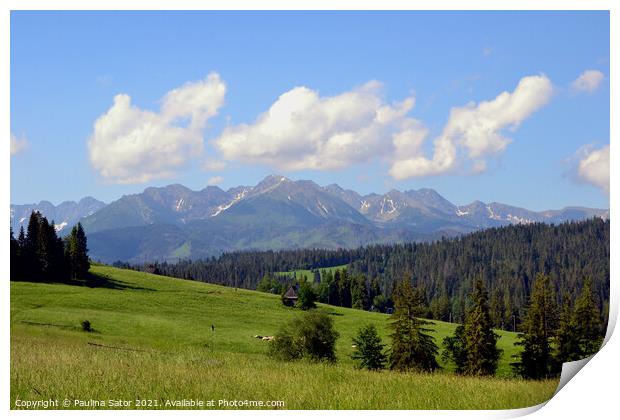 Tatra Mountains panorama. Poland Print by Paulina Sator