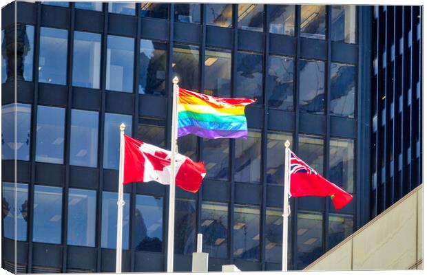 Celebration of Gay and LGBTQ rights on display in Toronto downto Canvas Print by Elijah Lovkoff