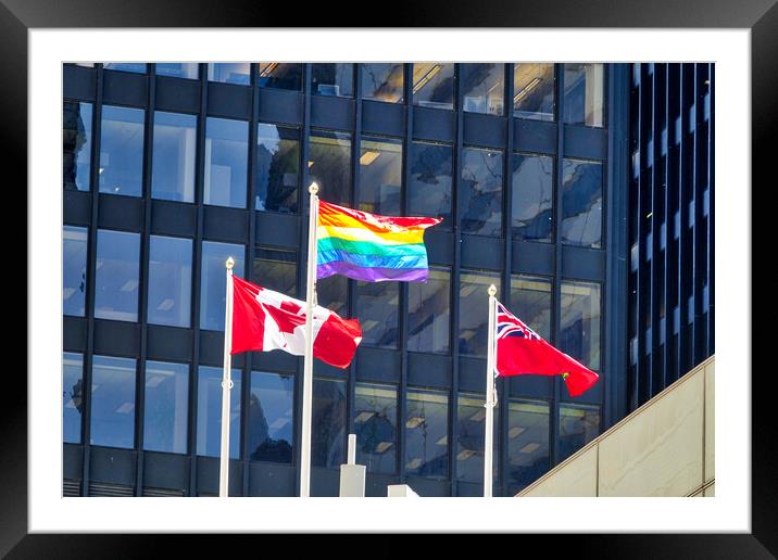 Celebration of Gay and LGBTQ rights on display in Toronto downto Framed Mounted Print by Elijah Lovkoff