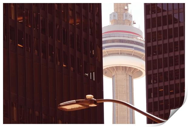 Toronto, famous CN Tower overlooking Ontario Lake Print by Elijah Lovkoff