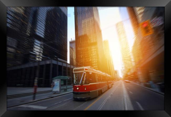 Skyline of Toronto financial district Framed Print by Elijah Lovkoff