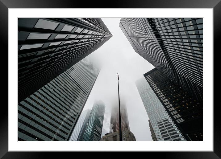 Scenic Toronto financial district skyline and modern architectur Framed Mounted Print by Elijah Lovkoff