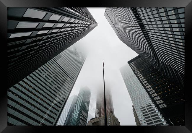 Scenic Toronto financial district skyline and modern architectur Framed Print by Elijah Lovkoff