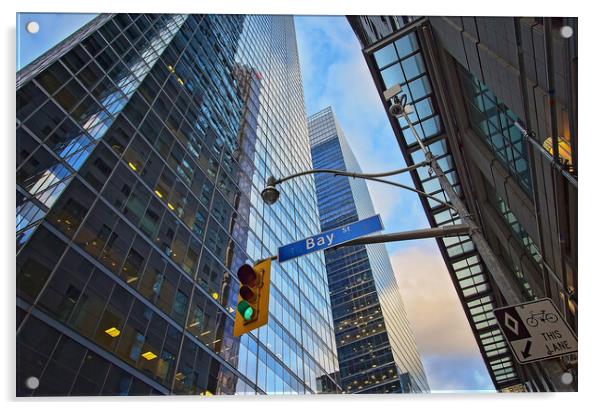Skyline of Toronto financial district Acrylic by Elijah Lovkoff
