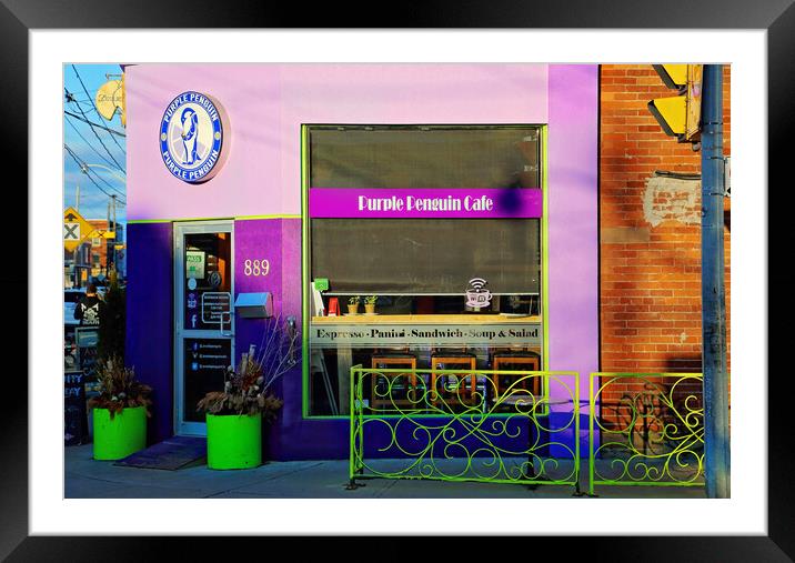 Toronto colorful neighborhoods in historic city center Framed Mounted Print by Elijah Lovkoff