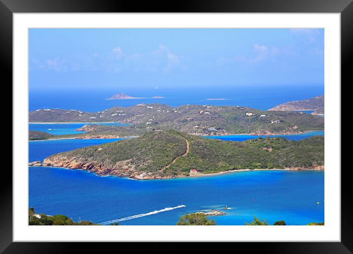 Cruise vacation on caribbean islands Framed Mounted Print by Elijah Lovkoff
