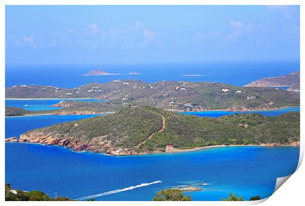 Cruise vacation on caribbean islands Print by Elijah Lovkoff