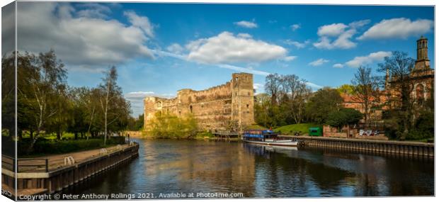 Newark Castle Canvas Print by Peter Anthony Rollings