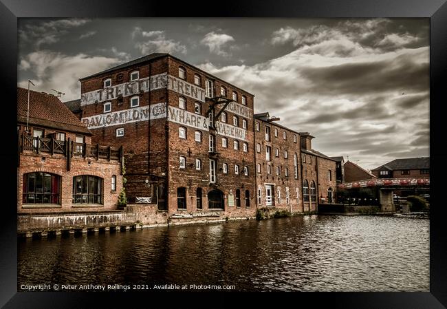 Trent Navigation Wharf Framed Print by Peter Anthony Rollings