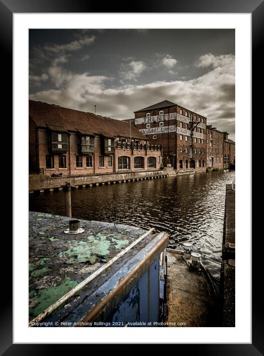 Trent Navigation Wharf Framed Mounted Print by Peter Anthony Rollings