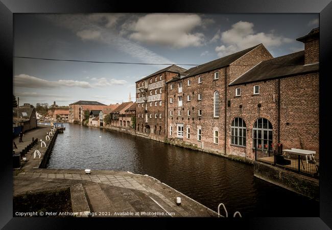 Trent Navigation Wharf Framed Print by Peter Anthony Rollings