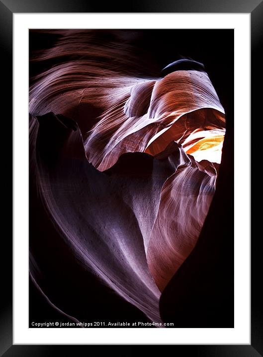 The Heart of Antelope Canyon Framed Mounted Print by jordan whipps