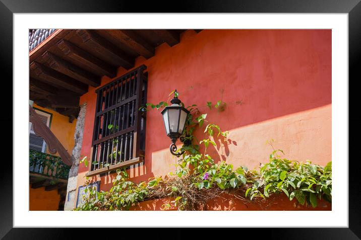 Famous colonial Cartagena Walled City (Cuidad Amurrallada) Framed Mounted Print by Elijah Lovkoff