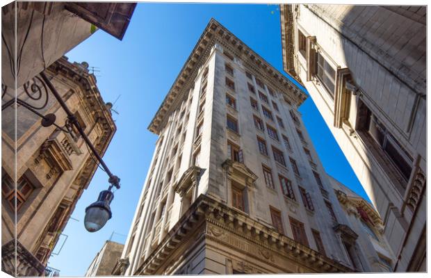 Obispo street, a scenic colorful Old Havana street in historic center Canvas Print by Elijah Lovkoff