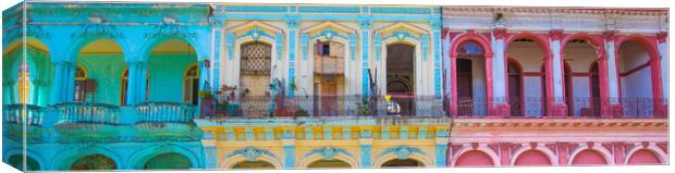 Scenic colorful Old Havana streets in historic city center Canvas Print by Elijah Lovkoff