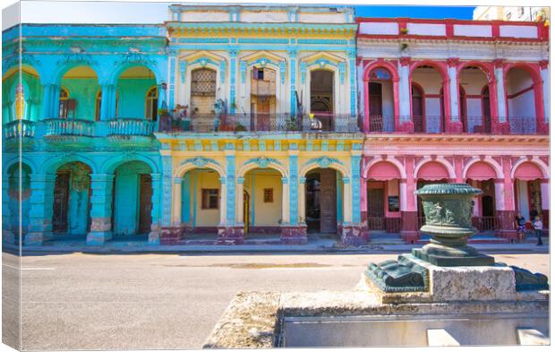 Scenic colorful Old Havana streets Canvas Print by Elijah Lovkoff