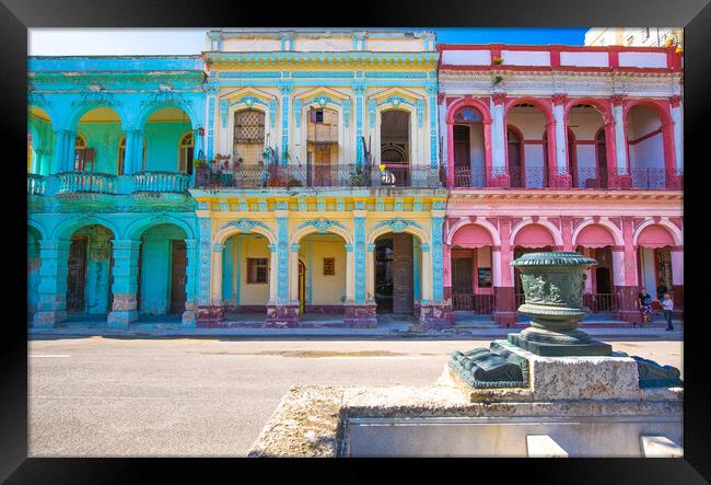 Scenic colorful Old Havana streets Framed Print by Elijah Lovkoff