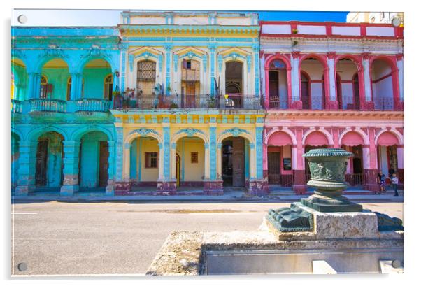 Scenic colorful Old Havana streets Acrylic by Elijah Lovkoff