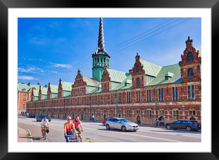 Borsen Stock Exchange building in Copenhagen Framed Mounted Print by Elijah Lovkoff