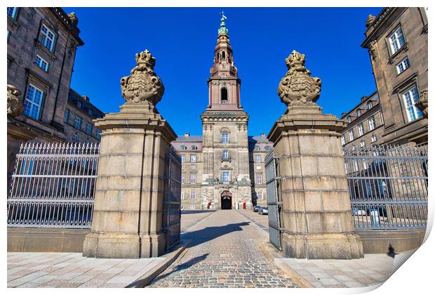 Landmark Christiansborg Palace in Copenhagen Print by Elijah Lovkoff