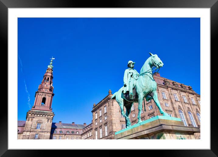 Landmark Christiansborg Palace in Copenhagen Framed Mounted Print by Elijah Lovkoff