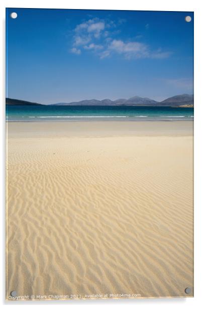 Rippled sand, Luskentyre Beach, Isle of Harris Acrylic by Photimageon UK