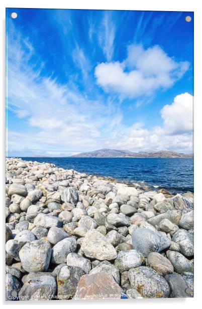Beach pebbles, Hushinish, Isle of Harris Acrylic by Photimageon UK