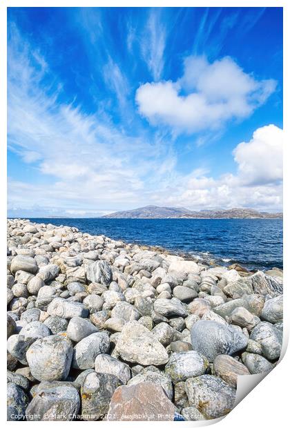 Beach pebbles, Hushinish, Isle of Harris Print by Photimageon UK