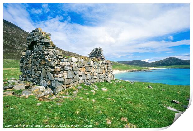 Toe Head Chapel ruins, Isle of harris Print by Photimageon UK