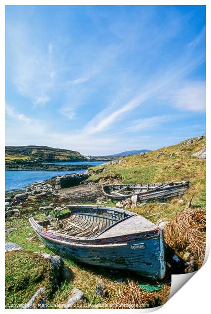 Ruined old boats, Isle of Harris Print by Photimageon UK