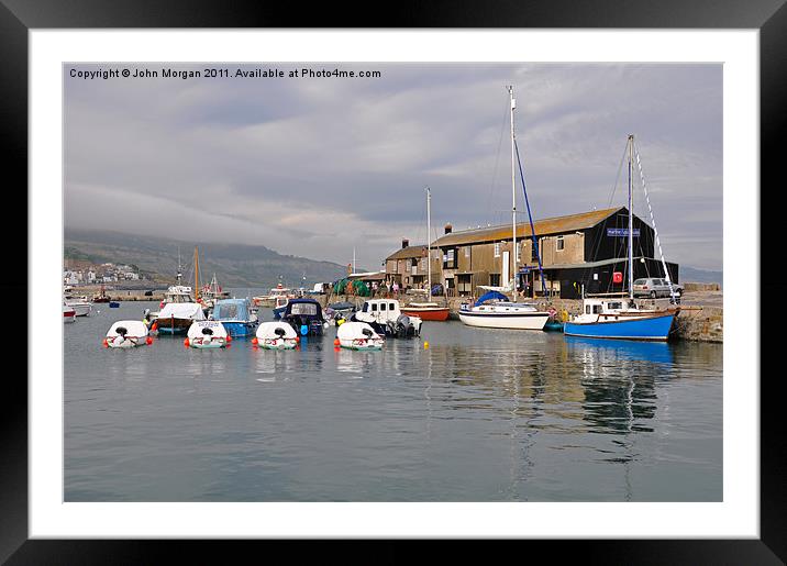 Lyme Regis Harbour. Framed Mounted Print by John Morgan
