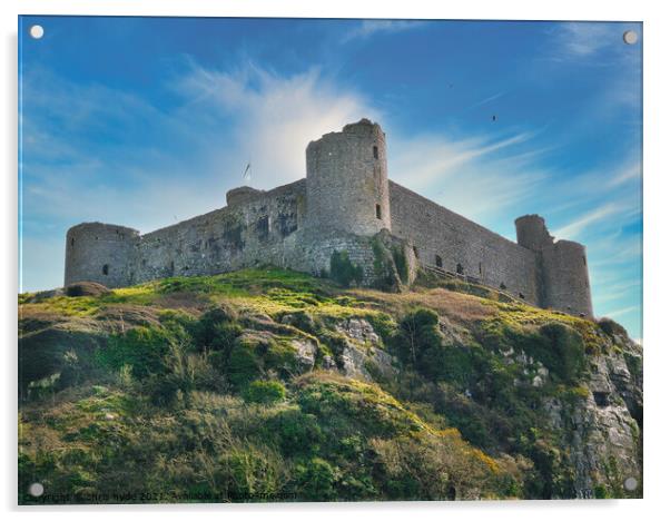 Harlech Castle Acrylic by chris hyde