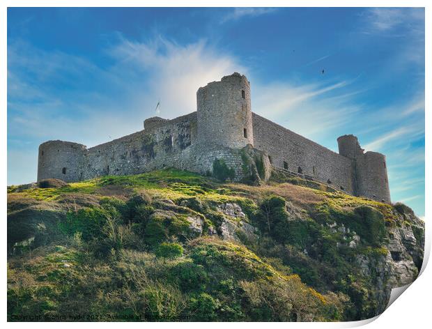 Harlech Castle Print by chris hyde