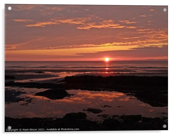 Serene Solway Sunset Reflections  Acrylic by Mark Ritson