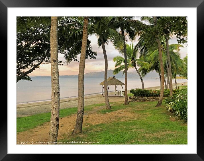 Beach Scene Fiji Framed Mounted Print by Graham Lathbury