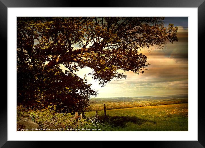 Blagdon Fields Framed Mounted Print by Heather Goodwin