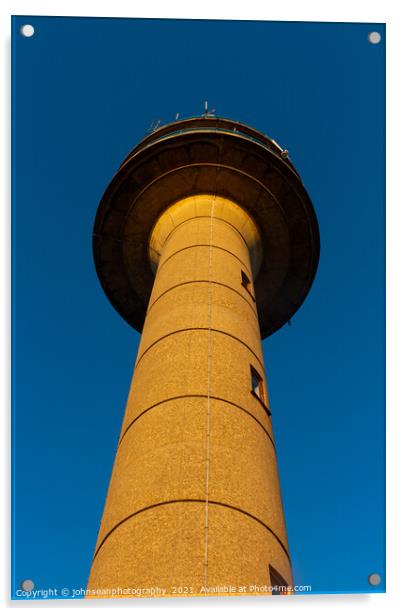 Calshot Tower in the midday sun, near Hythe in Hampshire Acrylic by johnseanphotography 