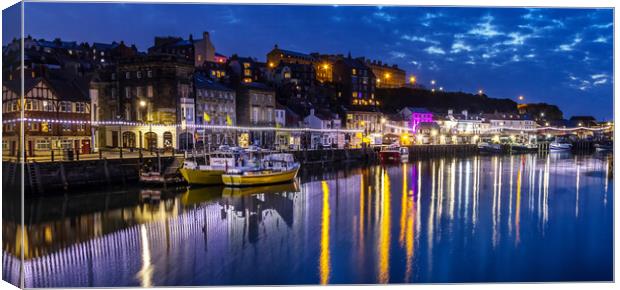 Whitby at night Canvas Print by chris smith