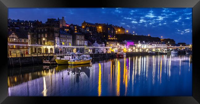 Whitby at night Framed Print by chris smith