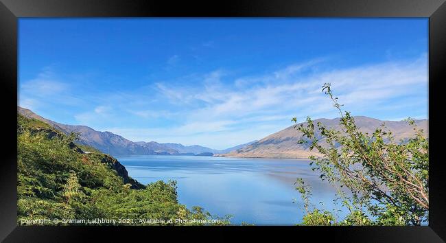 Lake Taupo, New Zealand Framed Print by Graham Lathbury
