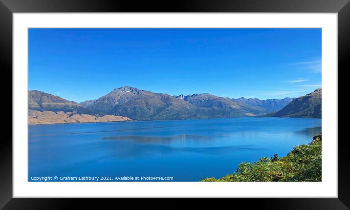 Lake Taupo, New Zealand Framed Mounted Print by Graham Lathbury
