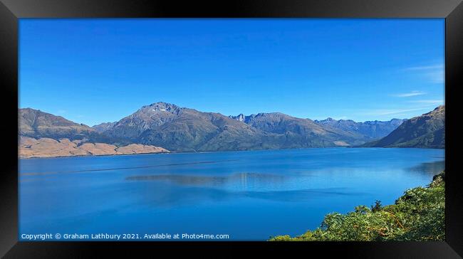 Lake Taupo, New Zealand Framed Print by Graham Lathbury