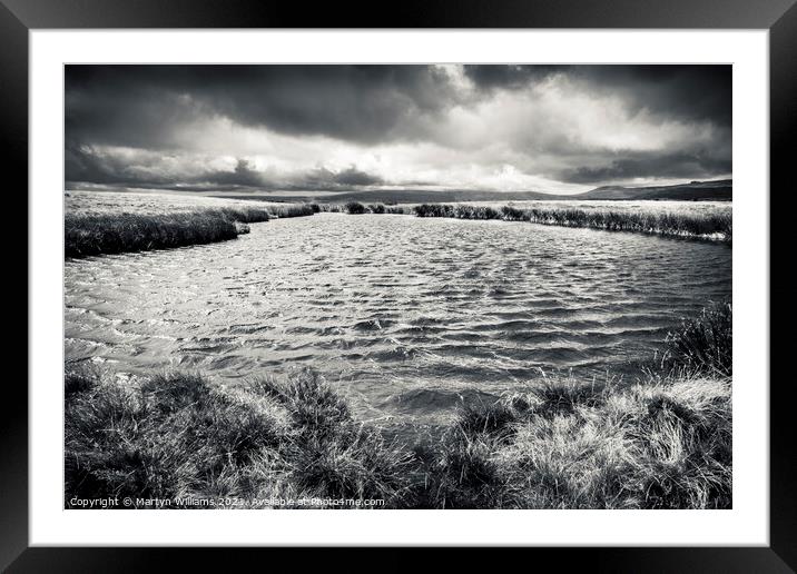 Lake, Broadlee Bank Tor, Kinder Scout Framed Mounted Print by Martyn Williams