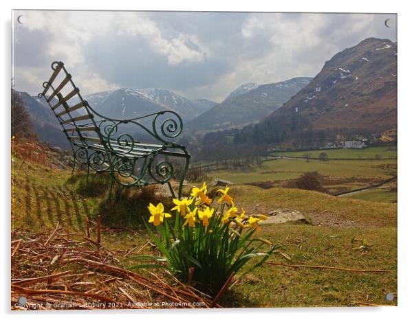 Ullswater Lunch Stop, Lake District Acrylic by Graham Lathbury