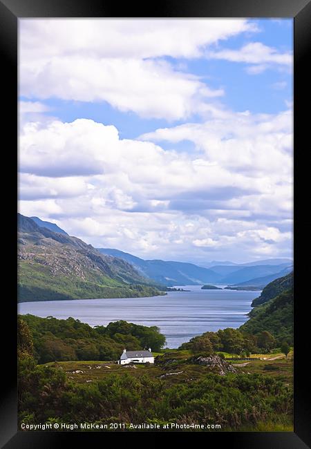 Landscape, Scotland, Loch Maree, Tollie Farm Framed Print by Hugh McKean