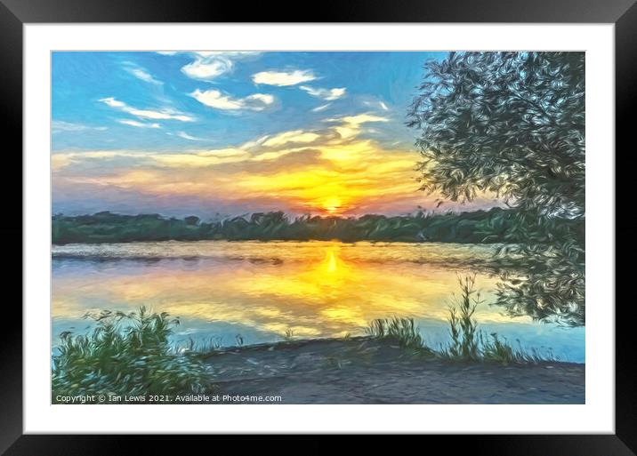 An Impressionist Sunset Framed Mounted Print by Ian Lewis